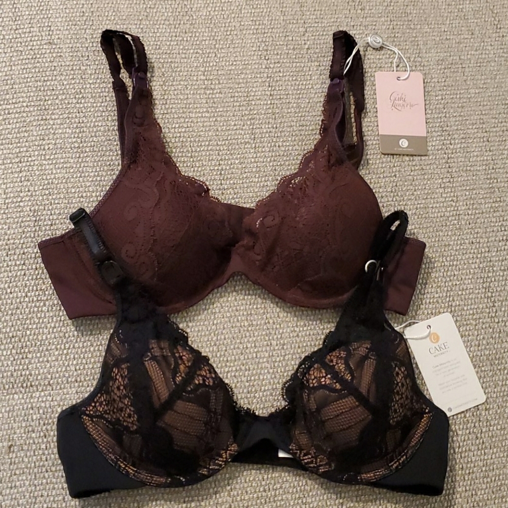 2 NWT Cake lingerie nursing maternity bras 34B